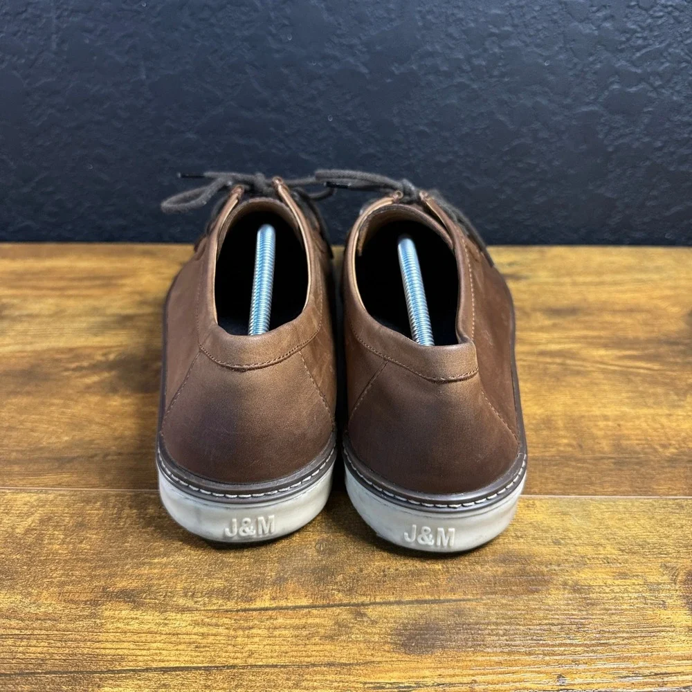 Johnston & Murphy McGuffey 25-6670 Brown Leather Moc Toe Oxford Mens 12M
